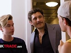 Twink Trade - Horny Stepdads Rocky Vallarta & Markus Kage Use Twink Stepsons For Sex