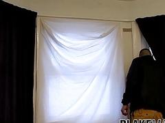 Strong jock bends his boyfriend over and drills his ass