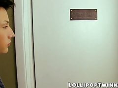 Twink bends over after sucking dick for hard anal fucking