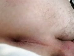 Amateur rubbing butthole