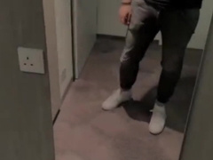 Motel washroom Mirror font camera solo onanism rigid ample manmeat Jizm