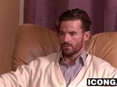 Daddy Brendan Patrick fucking hard horny twink Trent Ferris