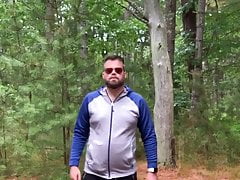 Watch me strip naked in the woods