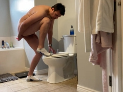 Watch Me Cum On The Floor While I Have A Dildo Up My Arse