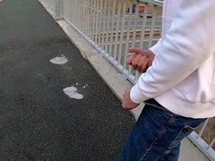 masturbating off on the bridge