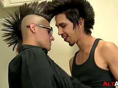 punk cutie enjoys giving oral job to aroused bf