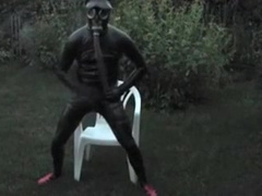 Dude wrapped in latex