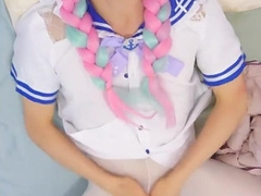 Hololive aqua onanism and jizm in pantyhouse