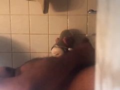 19 year old boy use sex toy while taking shower