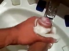 Wank and cum  with a lot of vaseline