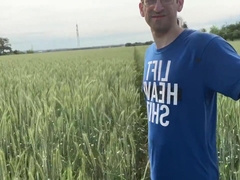 Jerk Off Naked In The Cornfield And Cum