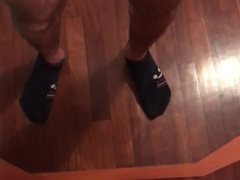 Teenage Man Wank off in the Mirror and Blows A Load on him