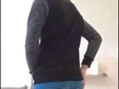 Boy sagging and cum at university 6