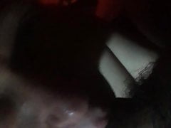 Sucking big Latin cock with facefuck