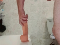 Dad taking deep plaything