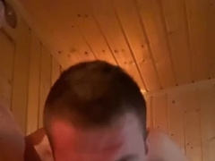 Me and my brother-in-law throating each other at the gym sauna