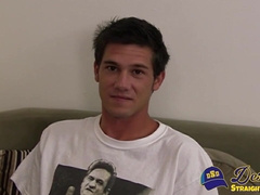 Handsome homo cums over partner after professional blowjob