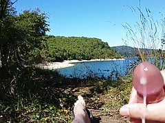 Wanking in the lake