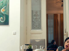 Sucer une bite, Hard, Rasée, Jarretelles, Nénés