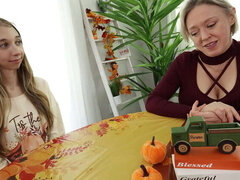 Blonde, Famille, Maman, Chevaucher, Tabou, Adolescente, Serré, Mouillée