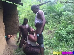 Some where in Africa, married house wife caught by the husband having sex with stranger in her husband local hurt at day time,watch The punishment he 