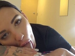 Intense office sex with stepsister Adel Asanty after hours