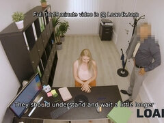 Blonde MILF Diane Chrystall interviewed & fucked by loan officer for money
