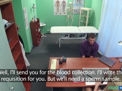 Fake Hospital (FakeHub): Nurse sucks dick for sperm sample