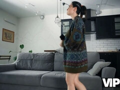 Vip4k. big breast innocent is learning how to be a tramp!