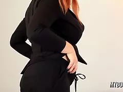 Fiery-headed redhead babes pose, suck and fuck