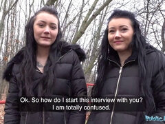 Real Twins stopped on the street for indecent proposals