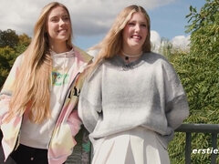 Amateur, Blonde, Doigter, Allemand, Lesbienne, Léchez, Seins naturels, Chatte