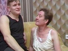 Mature woman seduces a youthful man