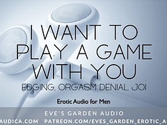 I want to play a game with you - Erotic audio with poignancy and orgasm denial from Eves Garden