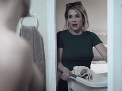 Grosser arsch, Grosse titten, Blondine, Kehlenfick, Handjob, Hd, Hausmädchen, Milf