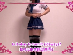 アジア人, 茶髪の, チン, 女, 日本人, 下着, 天然, オーガズム