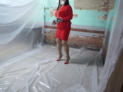 Amateur, Gros cul, Gros seins, Brunette brune, Plantureuse, Humiliation, Prisonnier, Punition