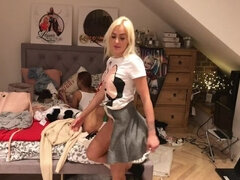 Non Nude Tease of Czech Teens Party Lingerie and Mini Skirts Try On at Home