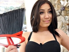 Grote kont, Bruinharig, Hakken, Spijkerbroeken, Keuken, Olie, Kousen, String