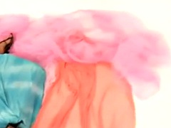 Tussi, Blondine, Braunhaarige, Küssen, Latina, Lesbisch, Lecken