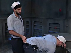 Hung sailor gets shlong sucked and fucks ass