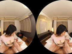 Wonderful asian MILF seductress hot VR video
