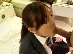 Uncensored oral pleasure in a school uniform