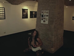 Rosario Gallardo Masturbates And Cums In Public At An Art Gallery