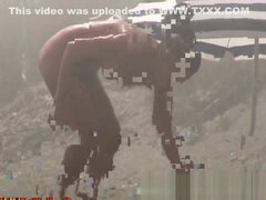 ビーチ, 美人, 茶髪の, 巨乳な, イマラチオ, 乳首, オマンコ, のぞき