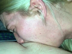 Leie, Blondine, Blasen, Verrückt, Masturbation, Nackt, Muschi, Titten