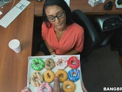 Большой член, Брюнетки, Член, Черненькие, Очки, В офисе, От первого лица, Секретарша