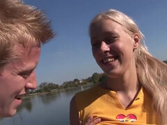 Mooi, Classisch, Sperma shot, Natuurlijk, Tepels, Buiten, Geschoren, Tiener