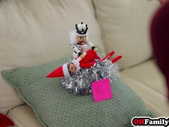 Stepsister surprised big knob stepbro