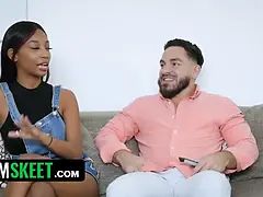 18yo black dollface babysits my daughter-in-law and i let her ride me for extra currency - teamskeet